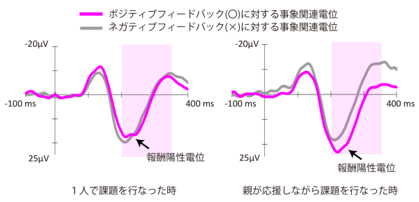 親の応援が幼児の成功に対する認知処理を変える