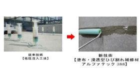 ひび割れ補修浸透性エポキシ樹脂塗布工法   (CB-130007-VE)