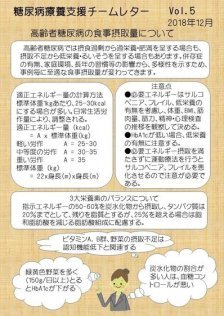 糖尿病療養支援チームレター Vol.5が発行されました