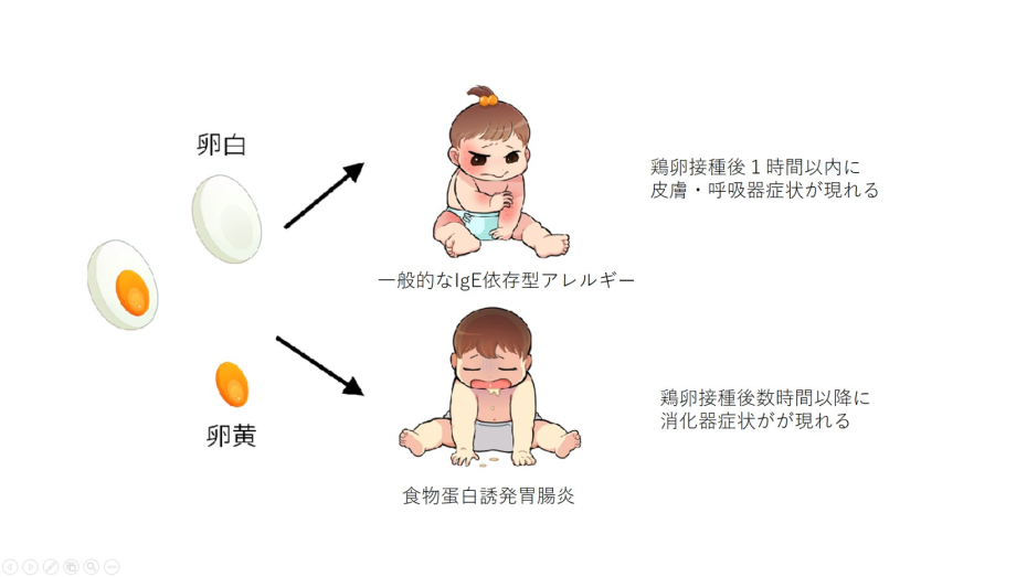 「卵黄」を食べて数時間後に嘔吐などを繰り返す赤ちゃんは注意