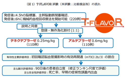 急性期脳梗塞の新たな血栓溶解薬開発に向けて臨床試験を開始:国循、杏林大学など国内15施設共同のT-FLAVOR試験