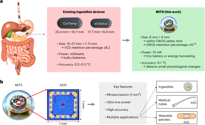 消化管内で体温を連続測定できる飲み込み型センサーを開発 (Tiny Ingestible Sensor Can Measure Temperature Inside the Body) 消化管内で体温を連続測定できる飲み込み型センサーを開発 (Tiny Ingestible Sensor Can Measure Temperature Inside the Body)